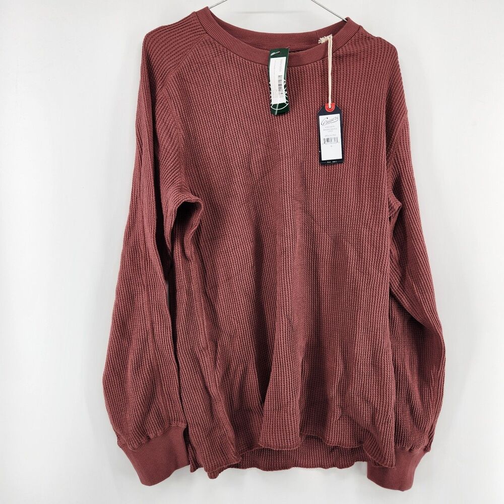 Grayers Men's Medium Apple Butter Brawny Waffle Crew NWT‎